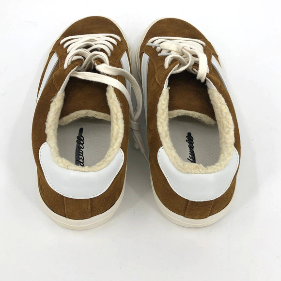 New Madewell Lowtop Brown Sneakers Men's Size 9.5 Women's 11 Unisex Fleece Lined - Picture 5 of 9